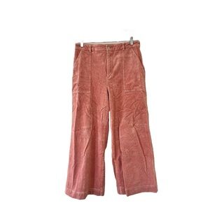 Baby Pink Ganni Wide-Leg Corduroy Trousers Size 38 DK Size 8 US
